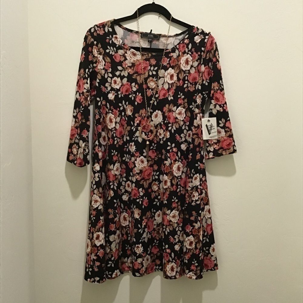Vibe Sportswear Floral dress, NWT